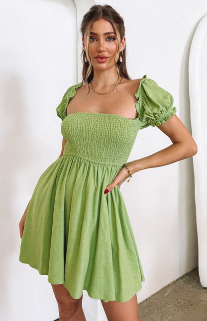 Kharis Green Mini Dress