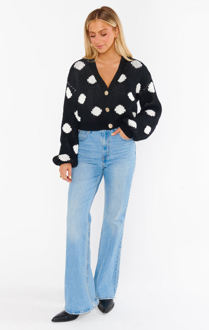 Clemmie Cardi ~ Polka Dot Knit