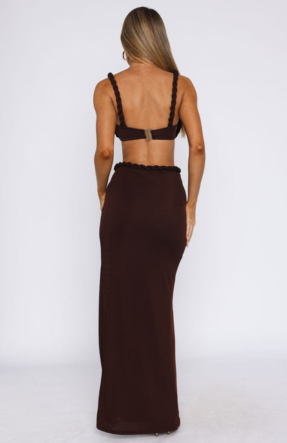 Serenade Me Maxi Skirt Chocolate