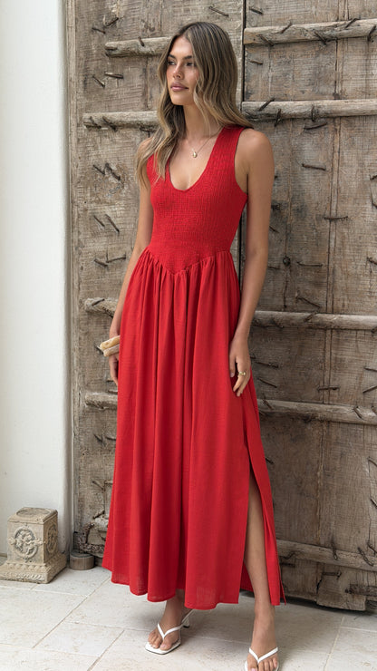 Amira Maxi Dress - Red