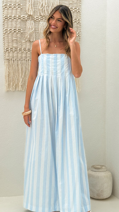 Pippa Maxi Dress - Blue Stripe