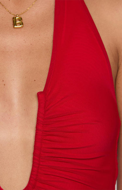 Raymin Red Maxi Dress