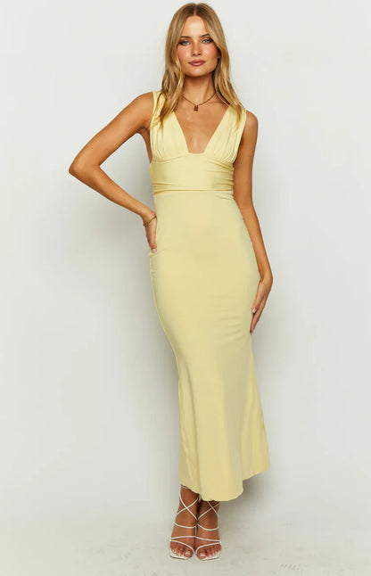 Samira Yellow Maxi Dress