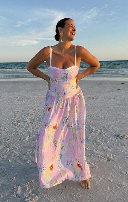 Hepburn Midi Dress ~ Summer Soleil Linen