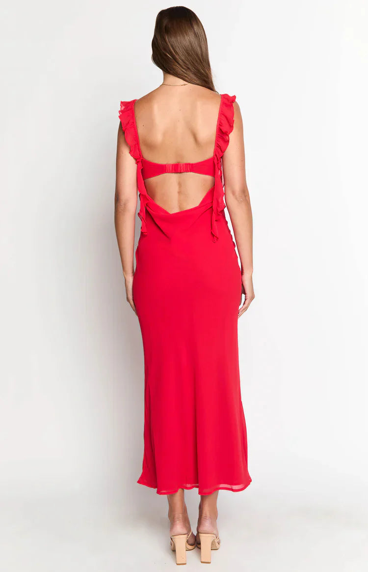 Viona Red Maxi Dress