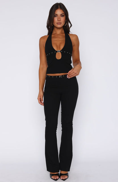 Firestorm Halter Top Black