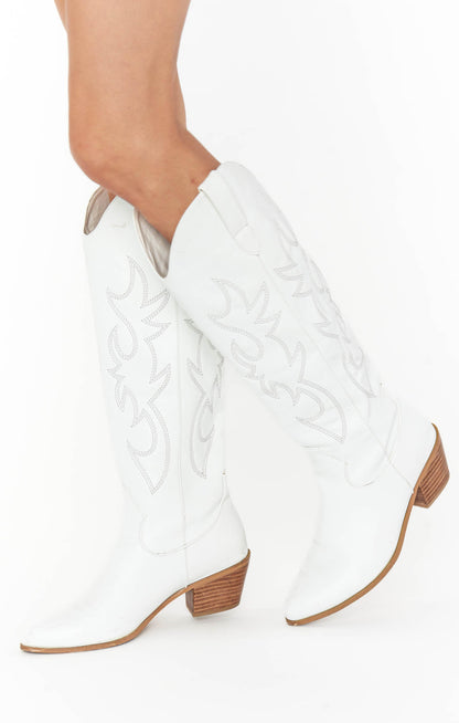 Billini Urson Cowboy Boots ~ White