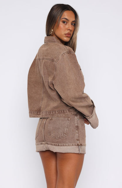 Charlotte Denim Jacket Tan Wash
